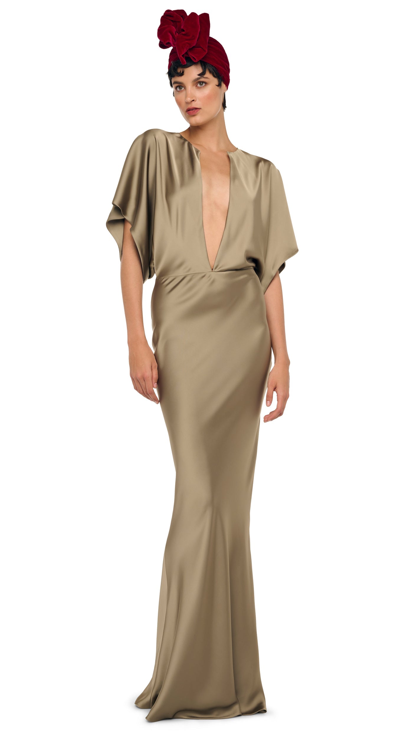 OBIE GOWN Elm | Norma Kamali Women