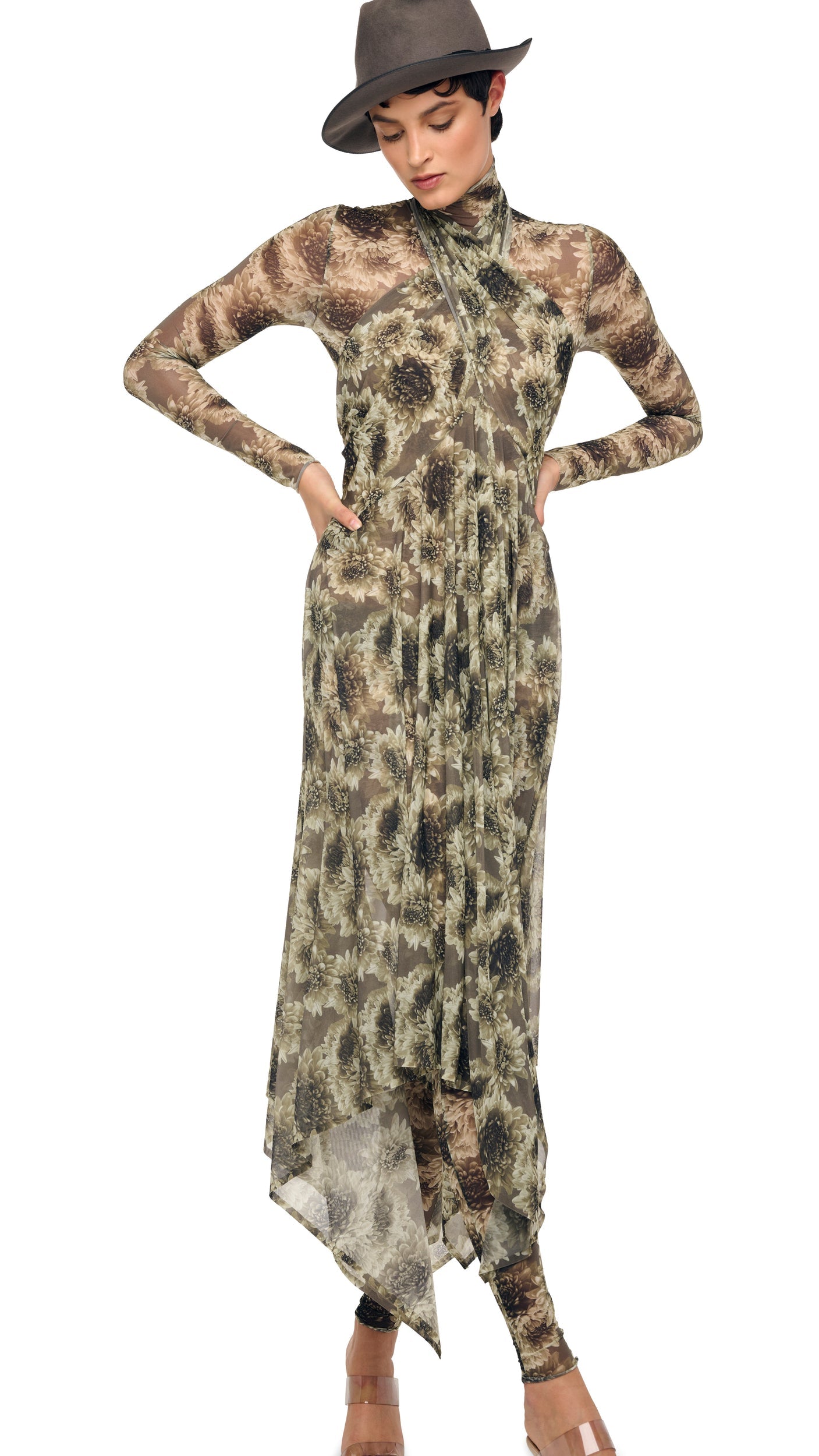 CONVERTIBLE MIDCALF Fall Flowers | Norma Kamali Women