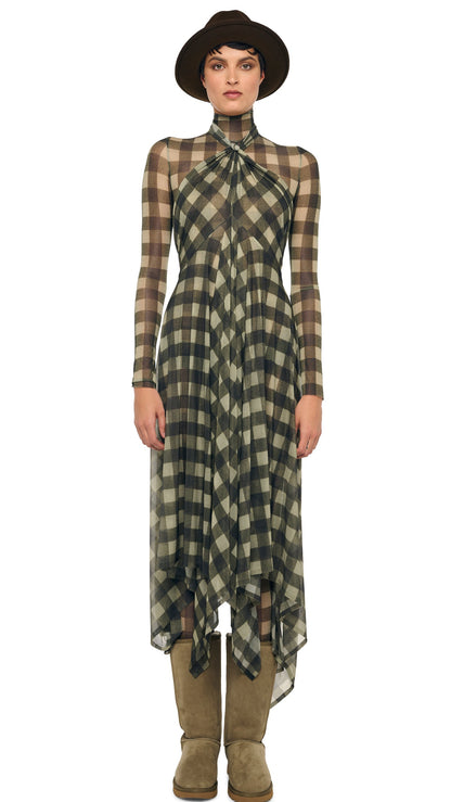 CONVERTIBLE MIDCALF Bark Box Plaid | Norma Kamali Women