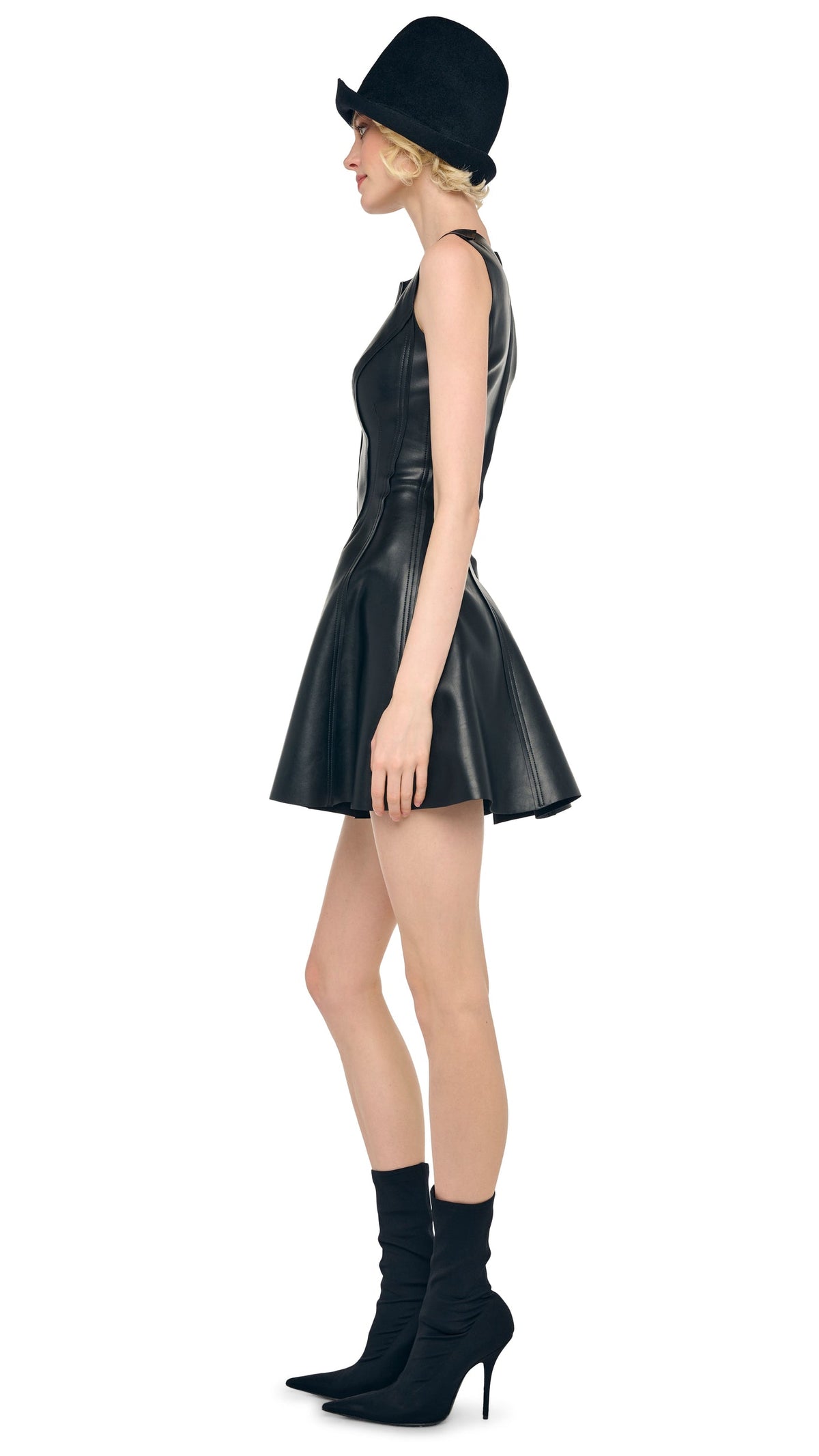 SLEEVELESS GRACE MINI DRESS Black | Norma Kamali Women