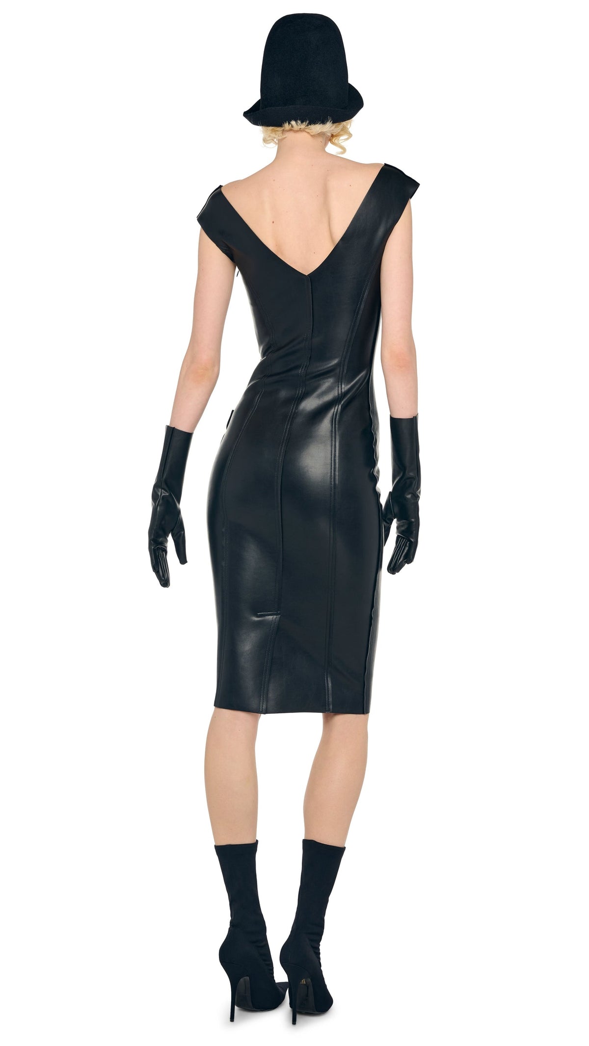 GRACE PENCIL DRESS BELOW KNEE Black | Norma Kamali Women