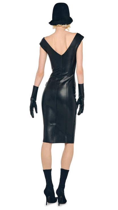 GRACE PENCIL DRESS BELOW KNEE Black | Norma Kamali Women