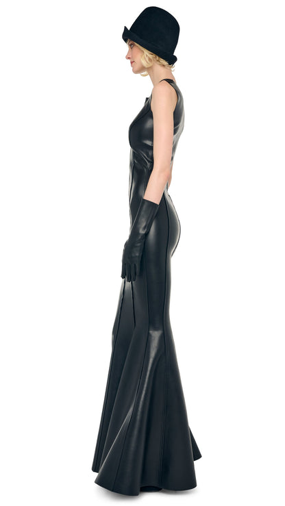 SLEEVELESS GRACE FISHTAIL GOWN Black | Norma Kamali Women