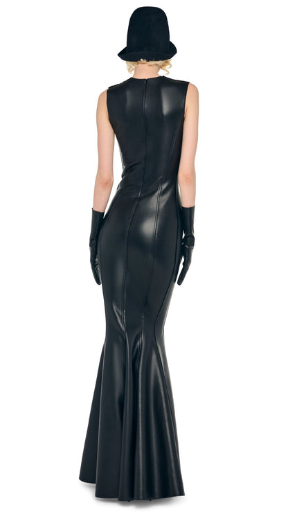 SLEEVELESS GRACE FISHTAIL GOWN Black | Norma Kamali Women