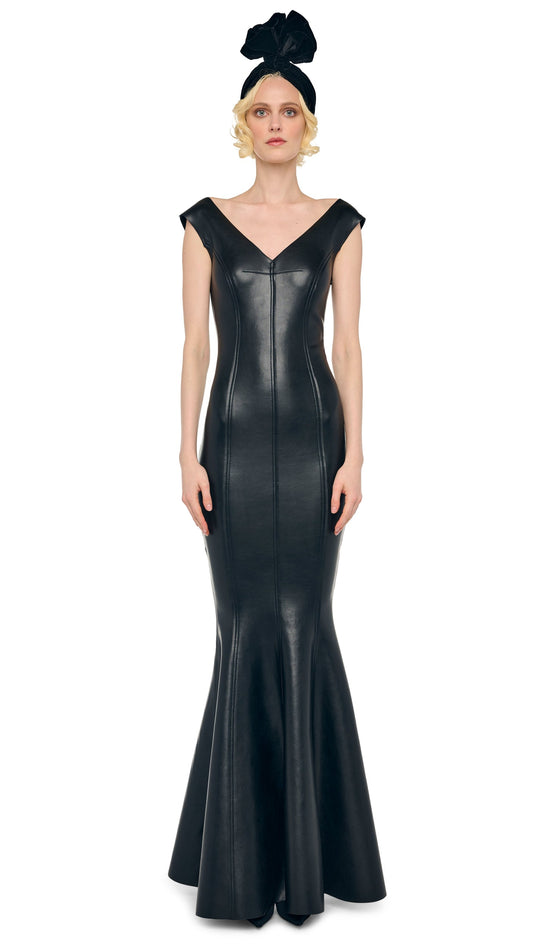 GRACE FISHTAIL GOWN Black | Norma Kamali Women