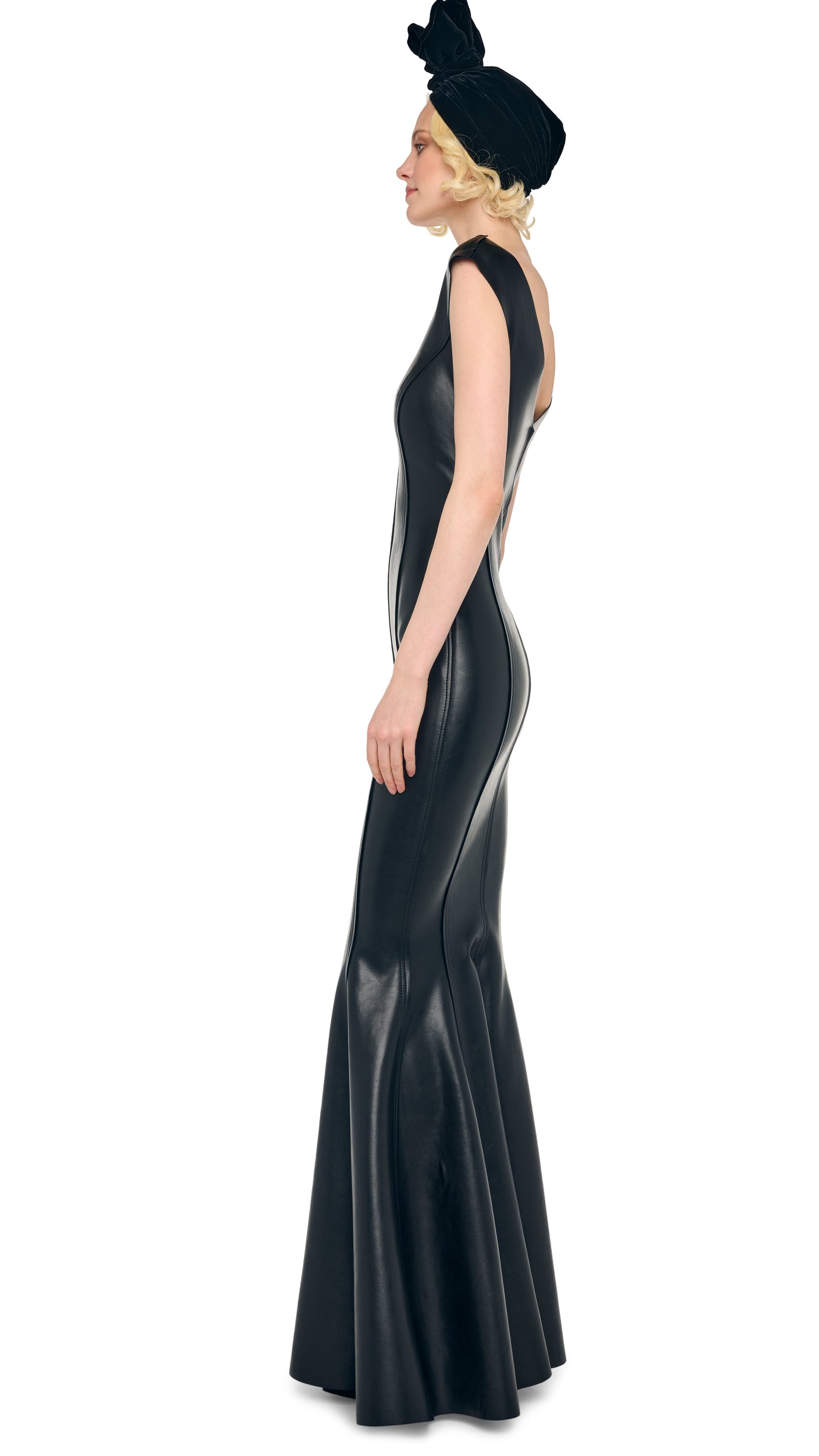 GRACE FISHTAIL GOWN Black | Norma Kamali Women