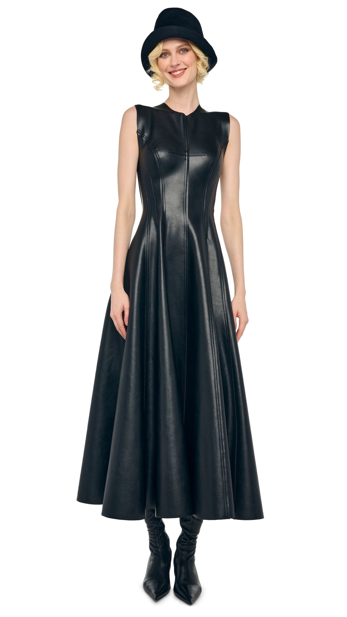 SLEEVELESS LONG GRACE DRESS Black | Norma Kamali Women