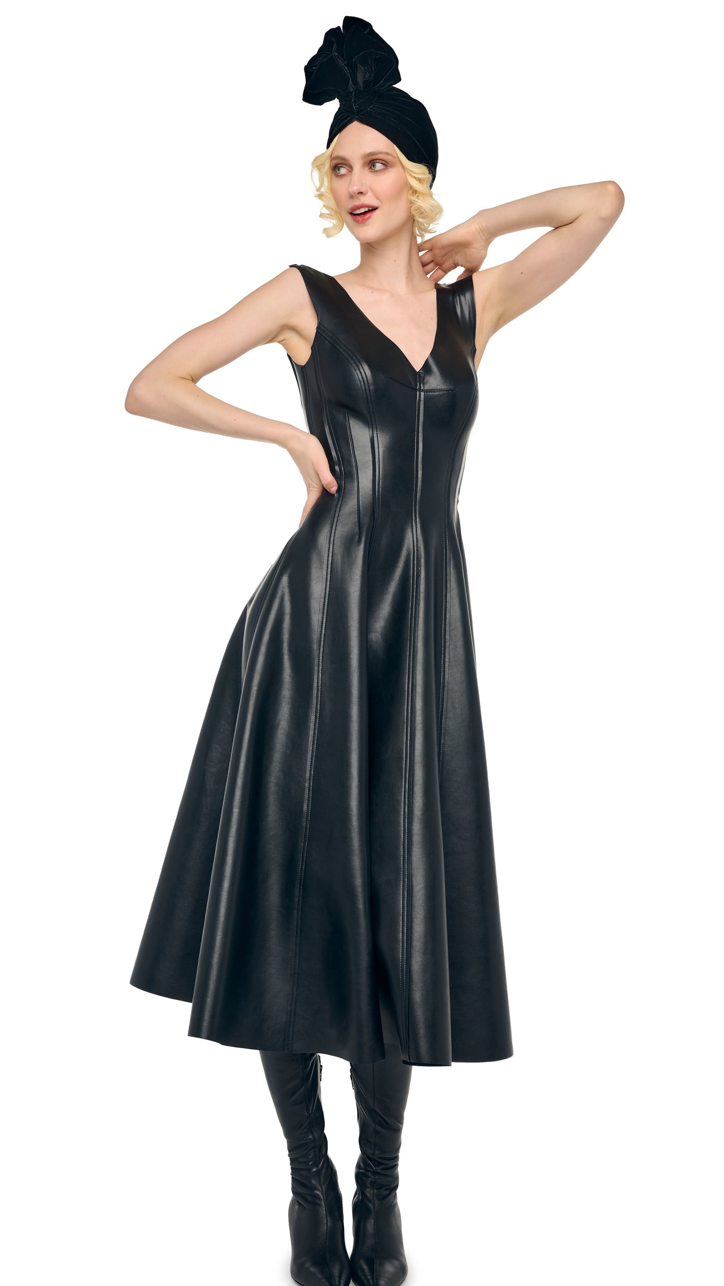 GRACE DRESS TO MIDCALF Black | Norma Kamali Women