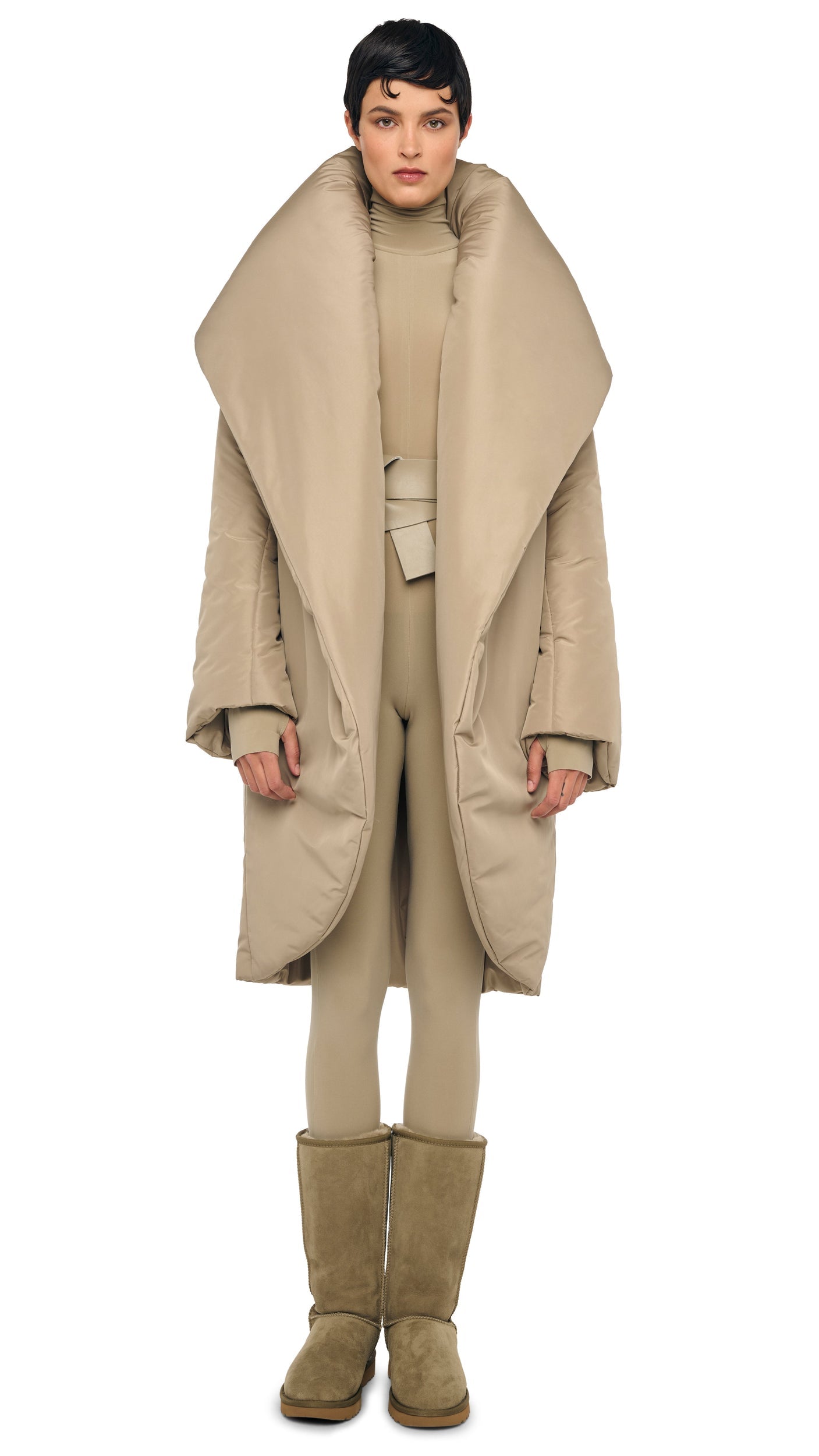 SHAWL COLLAR SLEEPING BAG COAT Elm | Norma Kamali Women