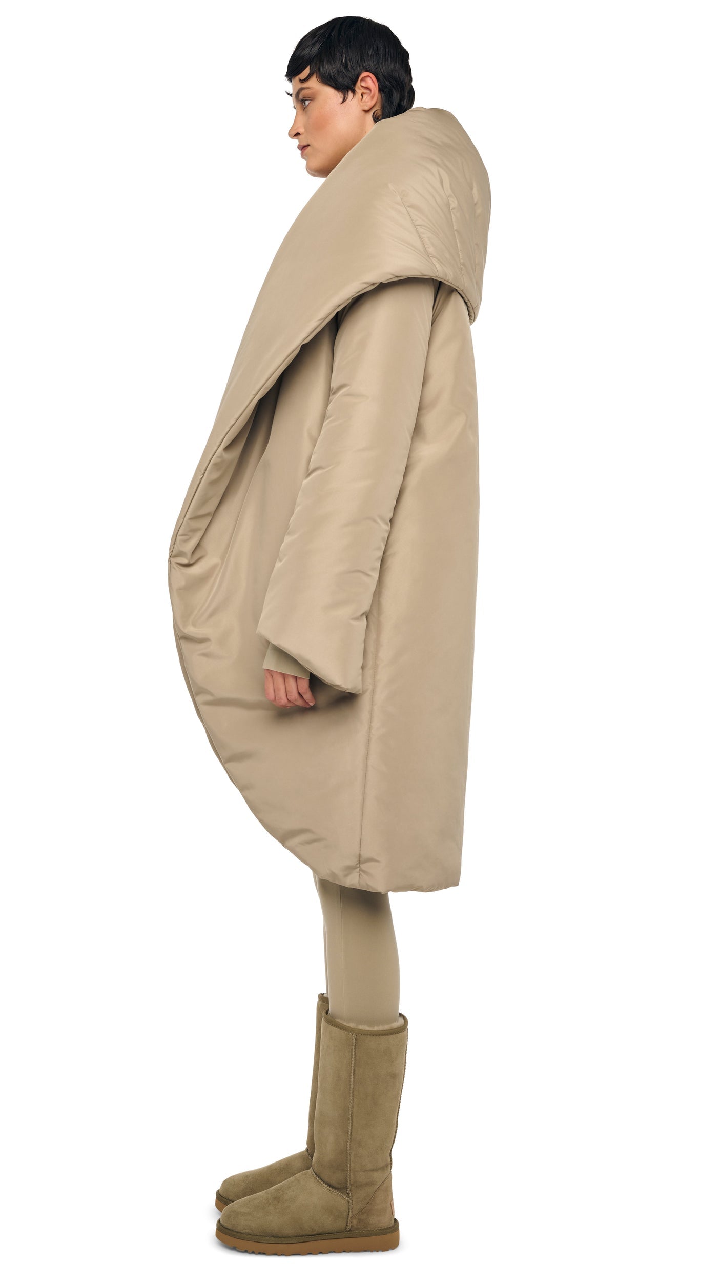 SHAWL COLLAR SLEEPING BAG COAT Elm | Norma Kamali Women