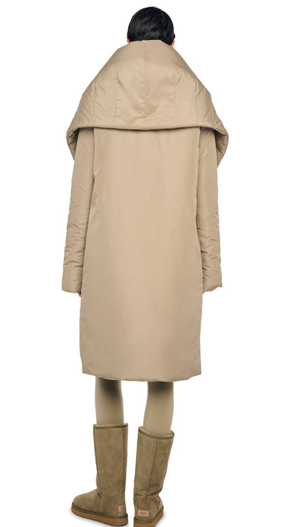 SHAWL COLLAR SLEEPING BAG COAT Elm | Norma Kamali Women