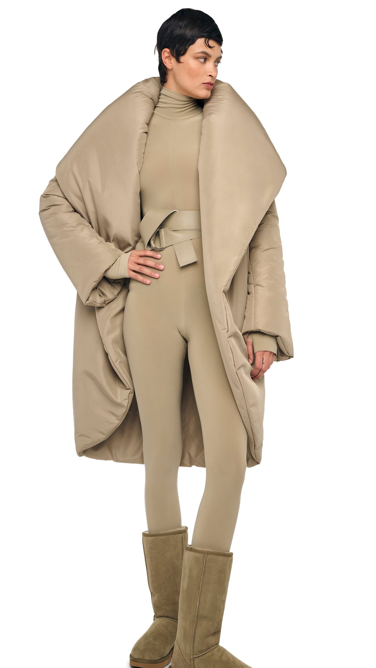 SHAWL COLLAR SLEEPING BAG COAT Elm | Norma Kamali Women