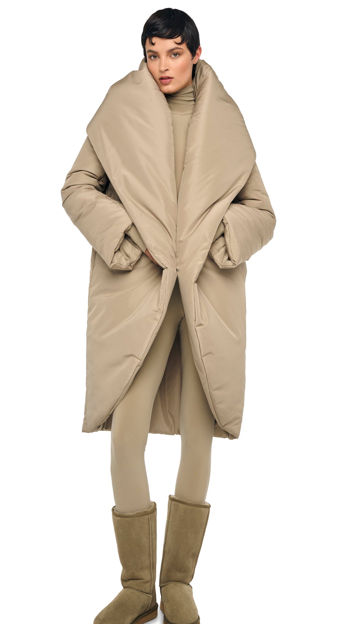 SHAWL COLLAR SLEEPING BAG COAT Elm | Norma Kamali Women