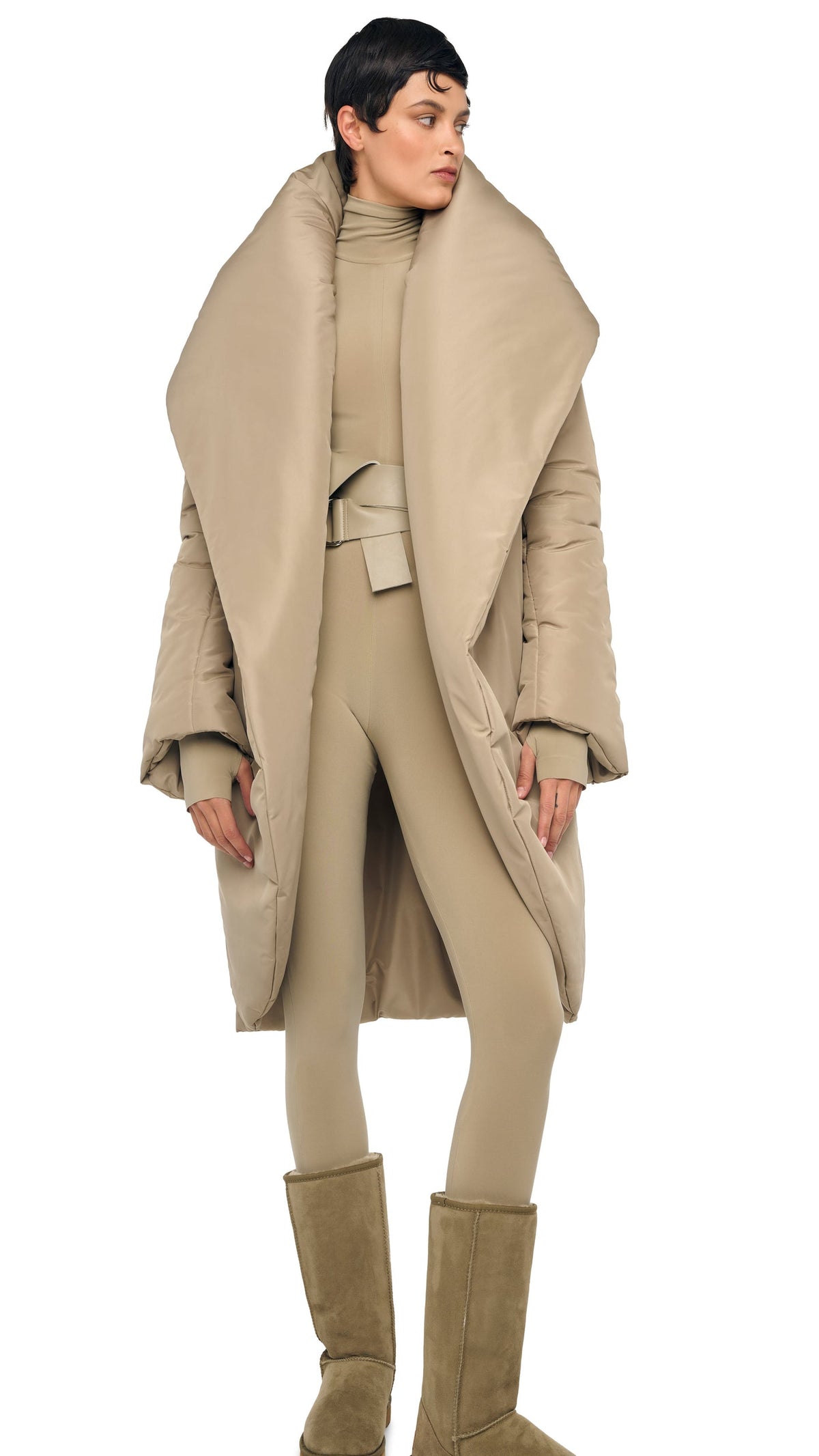 SHAWL COLLAR SLEEPING BAG COAT Elm | Norma Kamali Women