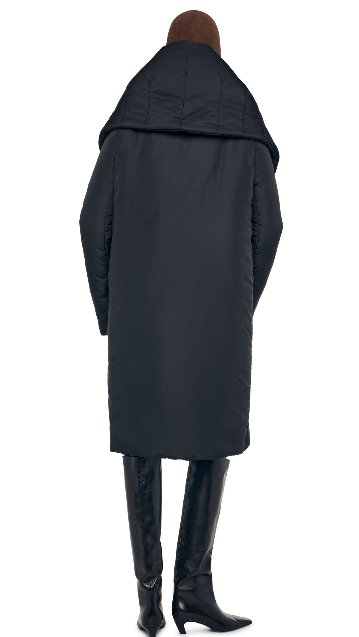 SHAWL COLLAR SLEEPING BAG COAT Black | Norma Kamali Women