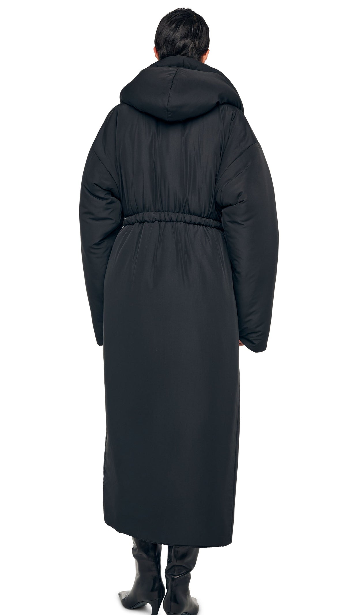 HOODED SLEEPING BAG COAT LONG Black | Norma Kamali Women