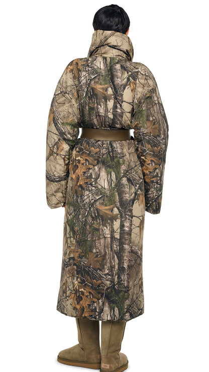 HIGH COLLAR SLEEPING BAG COAT LONG Trees | Norma Kamali Women