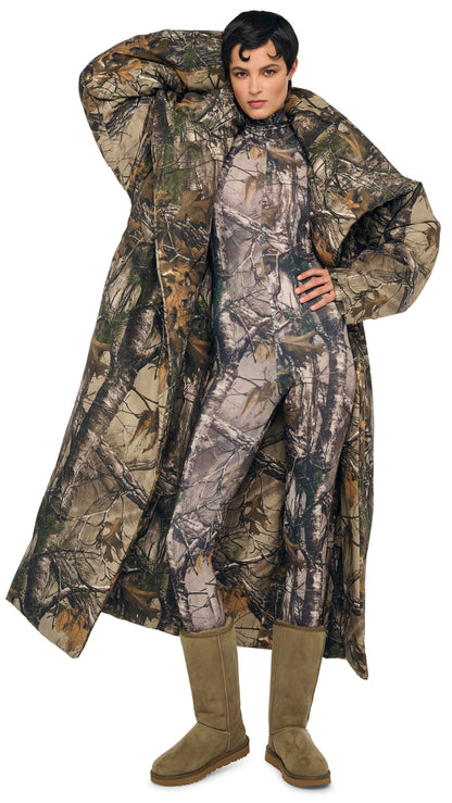 HIGH COLLAR SLEEPING BAG COAT LONG Trees | Norma Kamali Women