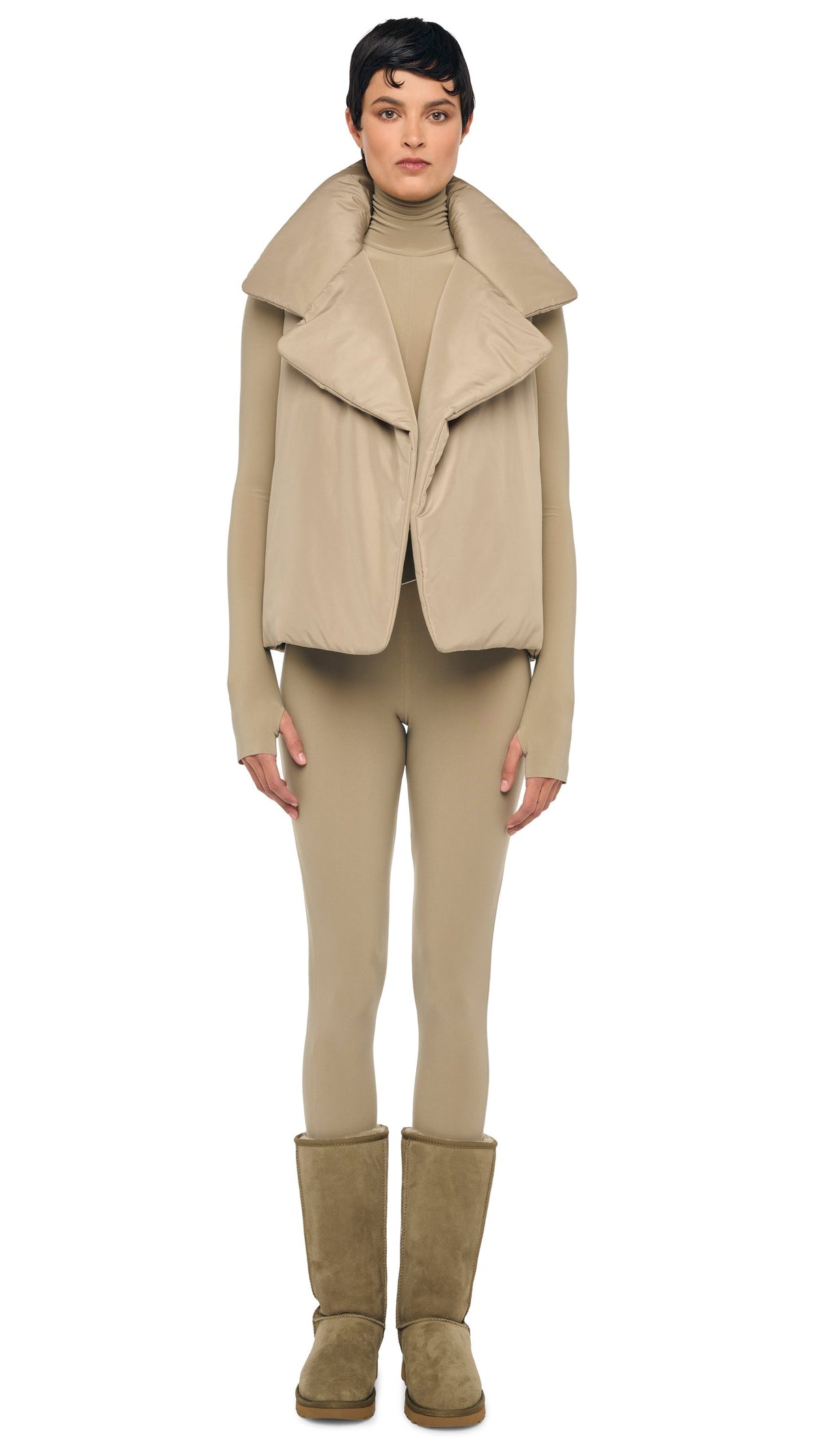 SLEEVELESS SLEEPING BAG VEST Elm | Norma Kamali Women