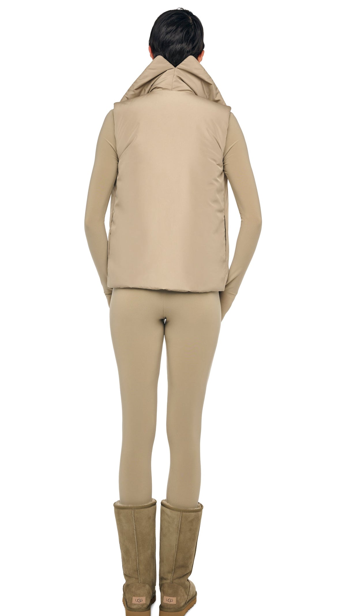 SLEEVELESS SLEEPING BAG VEST Elm | Norma Kamali Women