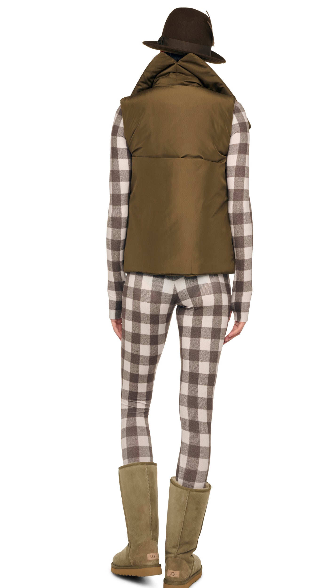 SLEEVELESS SLEEPING BAG VEST Bark | Norma Kamali Women