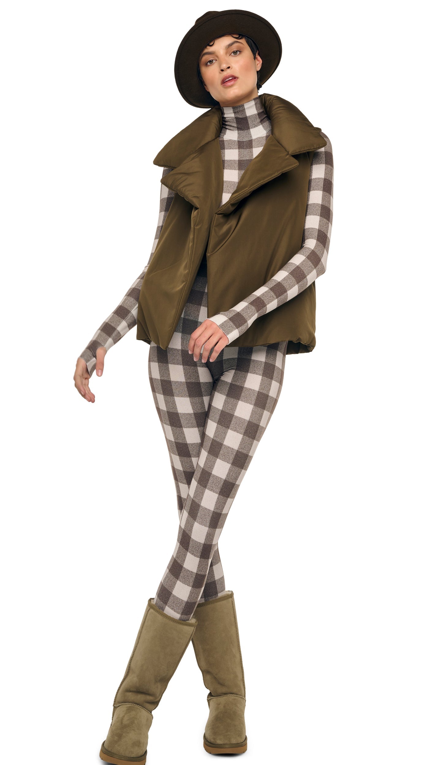 SLEEVELESS SLEEPING BAG VEST Bark | Norma Kamali Women