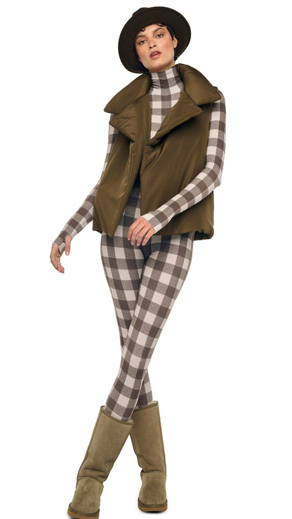 SLEEVELESS SLEEPING BAG VEST Bark | Norma Kamali Women