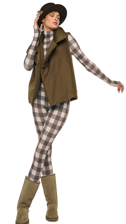 SLEEVELESS SLEEPING BAG VEST Bark | Norma Kamali Women