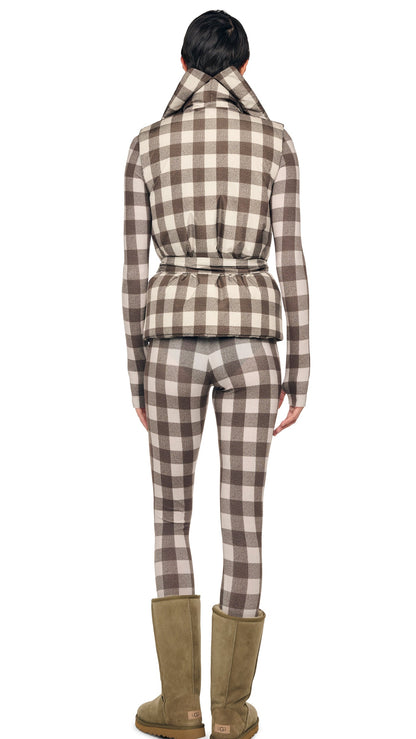 SLEEVELESS SLEEPING BAG VEST Bark Box Plaid | Norma Kamali Women