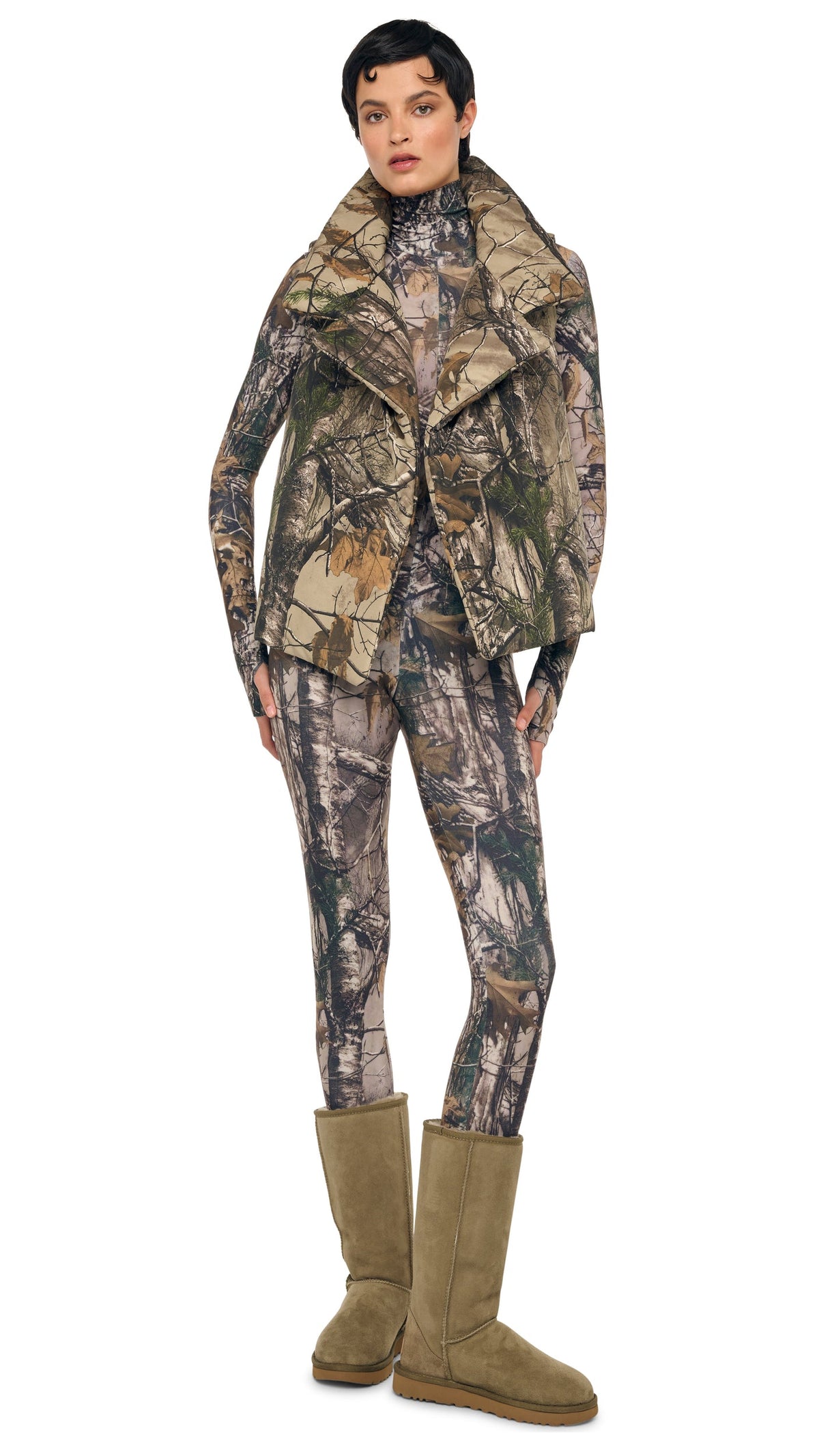 SLEEVELESS SLEEPING BAG VEST Trees | Norma Kamali Women