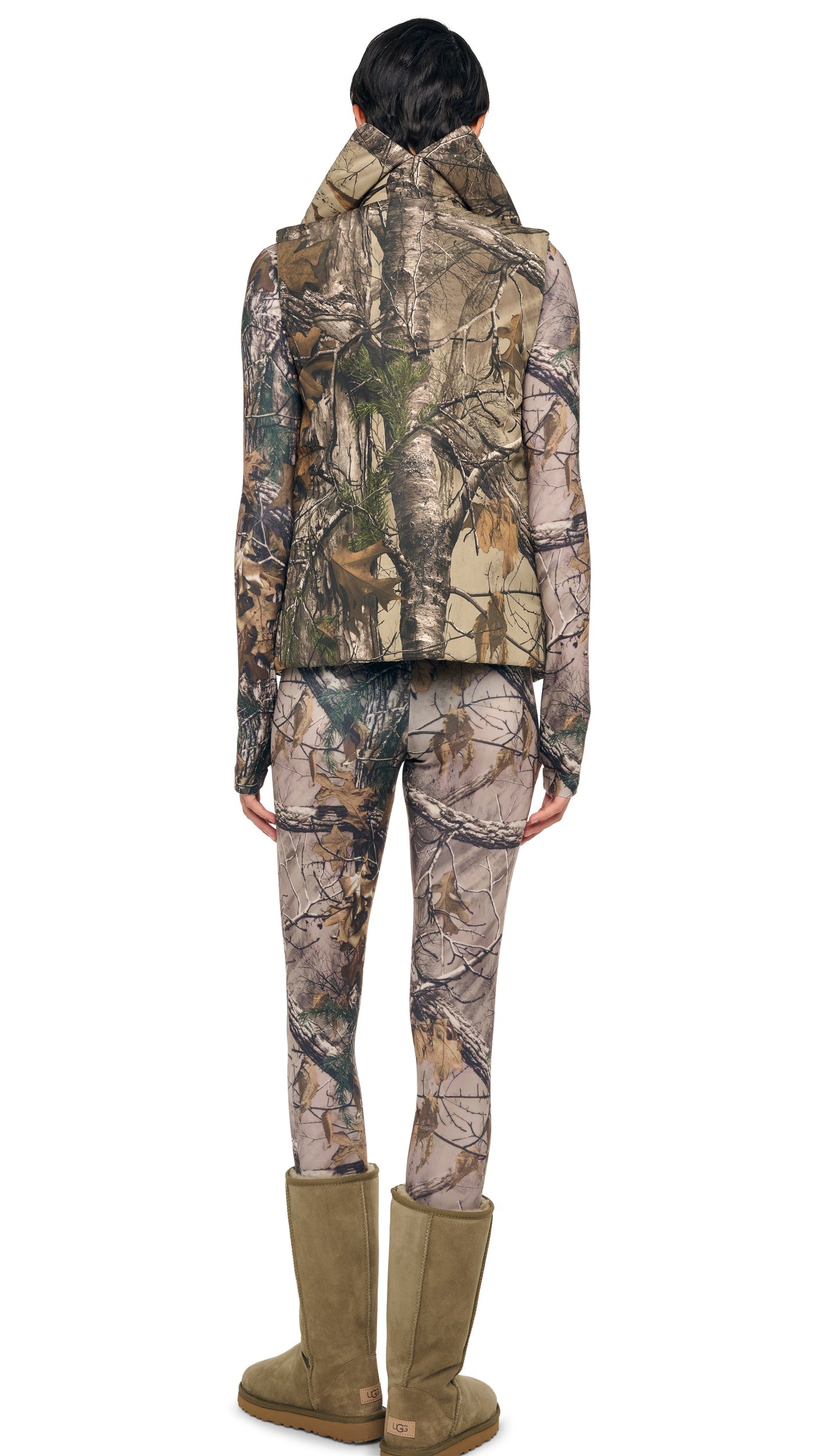 SLEEVELESS SLEEPING BAG VEST Trees | Norma Kamali Women
