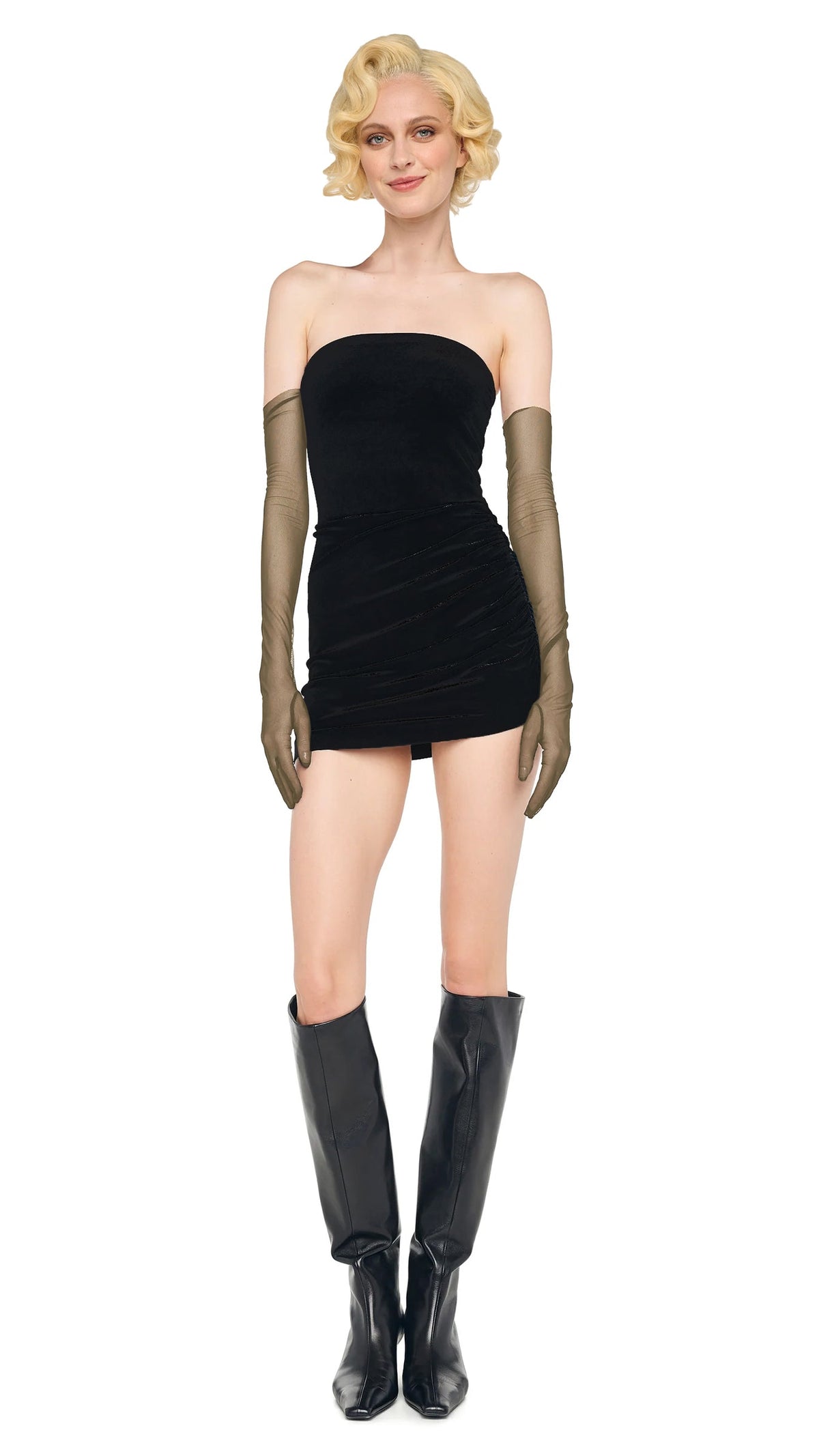 LONG GLOVES Mushroom | Norma Kamali Women