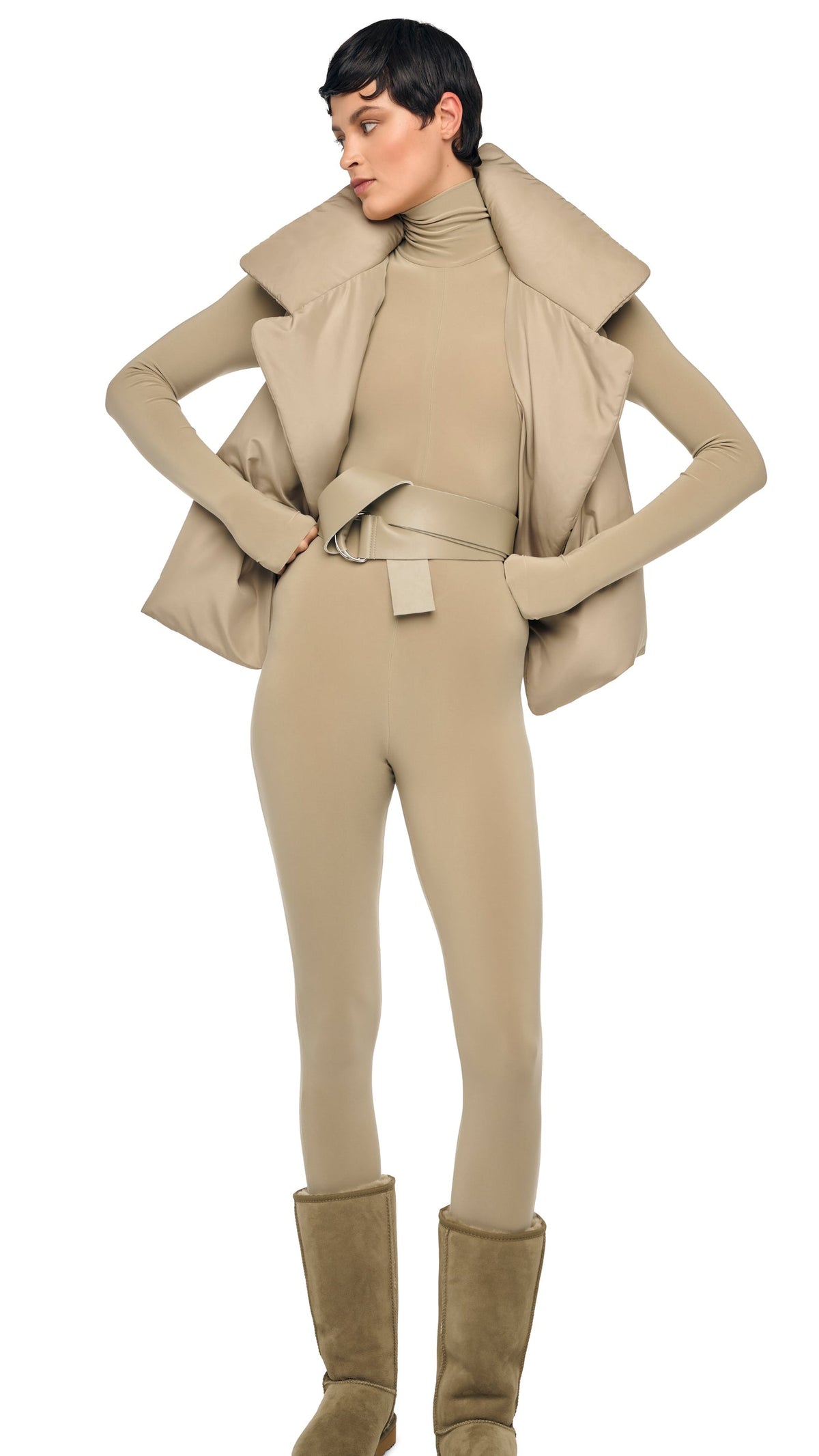 WIDE BELT XL Elm | Norma Kamali Women