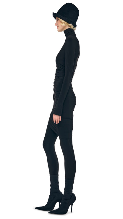 DIANA MINI DRESS W/ CATSUIT Black | Norma Kamali Women