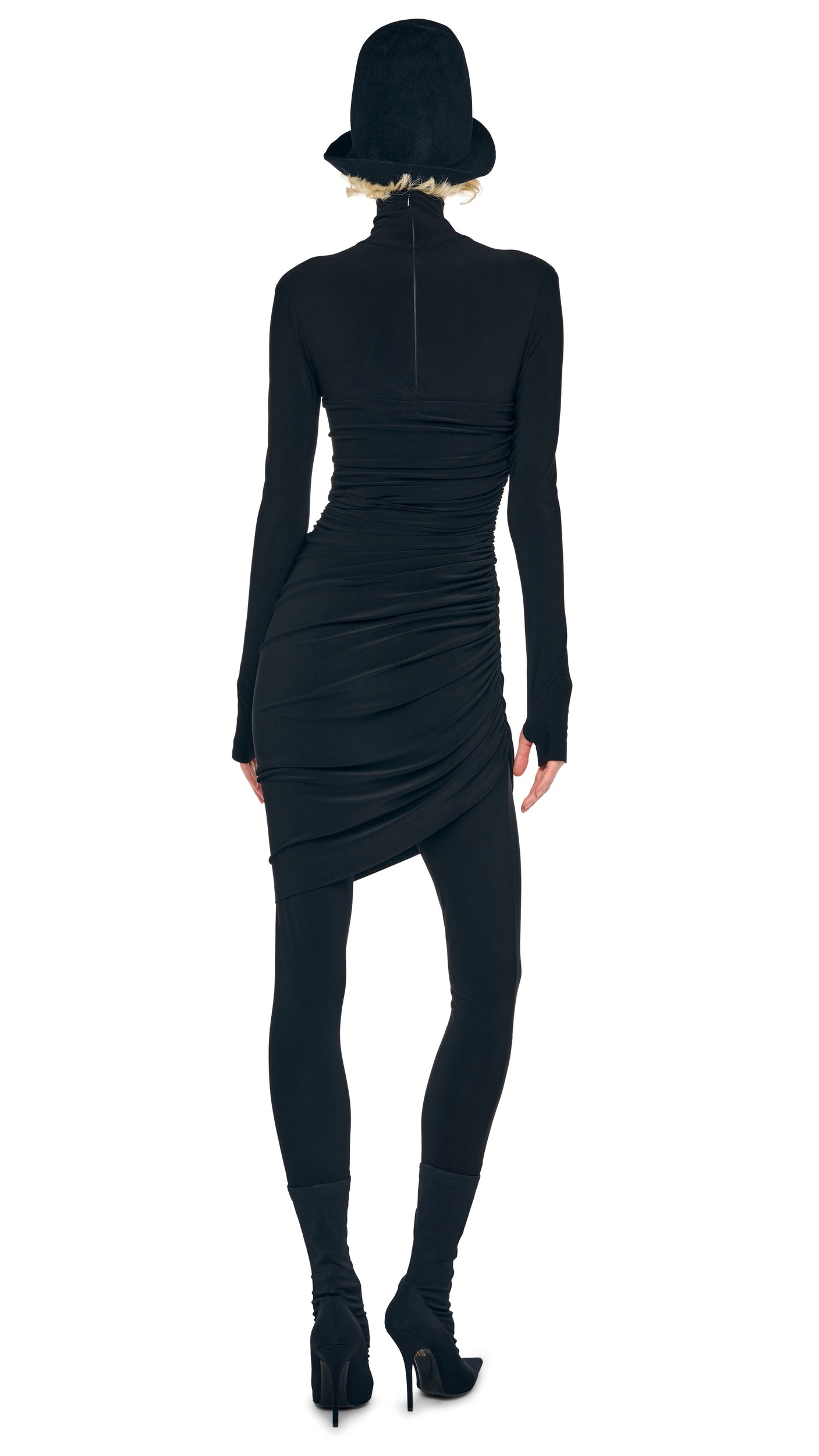 DIANA MINI DRESS W/ CATSUIT Black | Norma Kamali Women