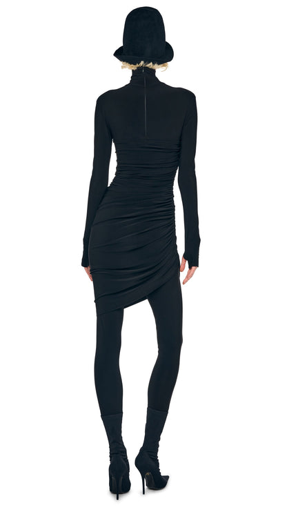 DIANA MINI DRESS W/ CATSUIT Black | Norma Kamali Women