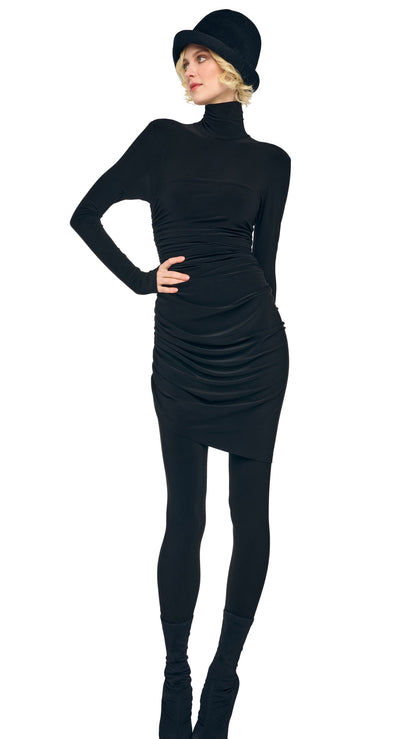 DIANA MINI DRESS W/ CATSUIT Black | Norma Kamali Women