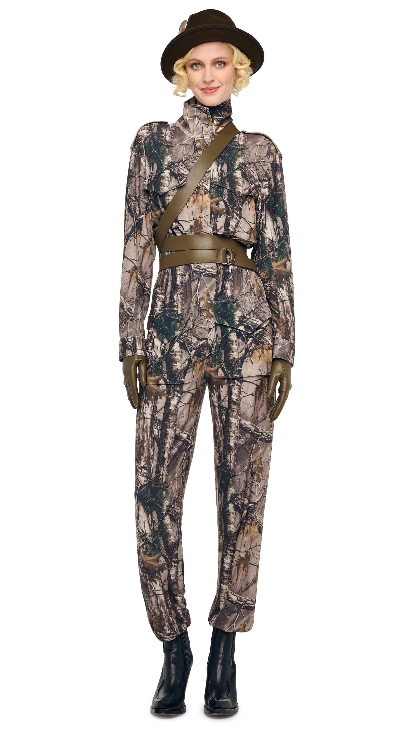 TURTLE CARGO JUMPSUIT Trees | Norma Kamali Women
