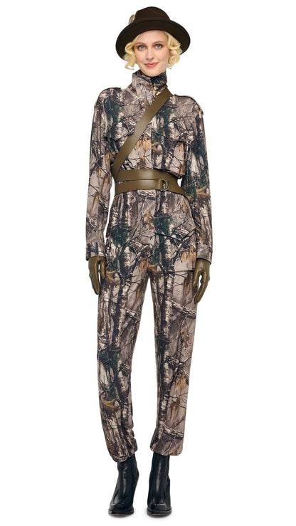 TURTLE CARGO JUMPSUIT Trees | Norma Kamali Women