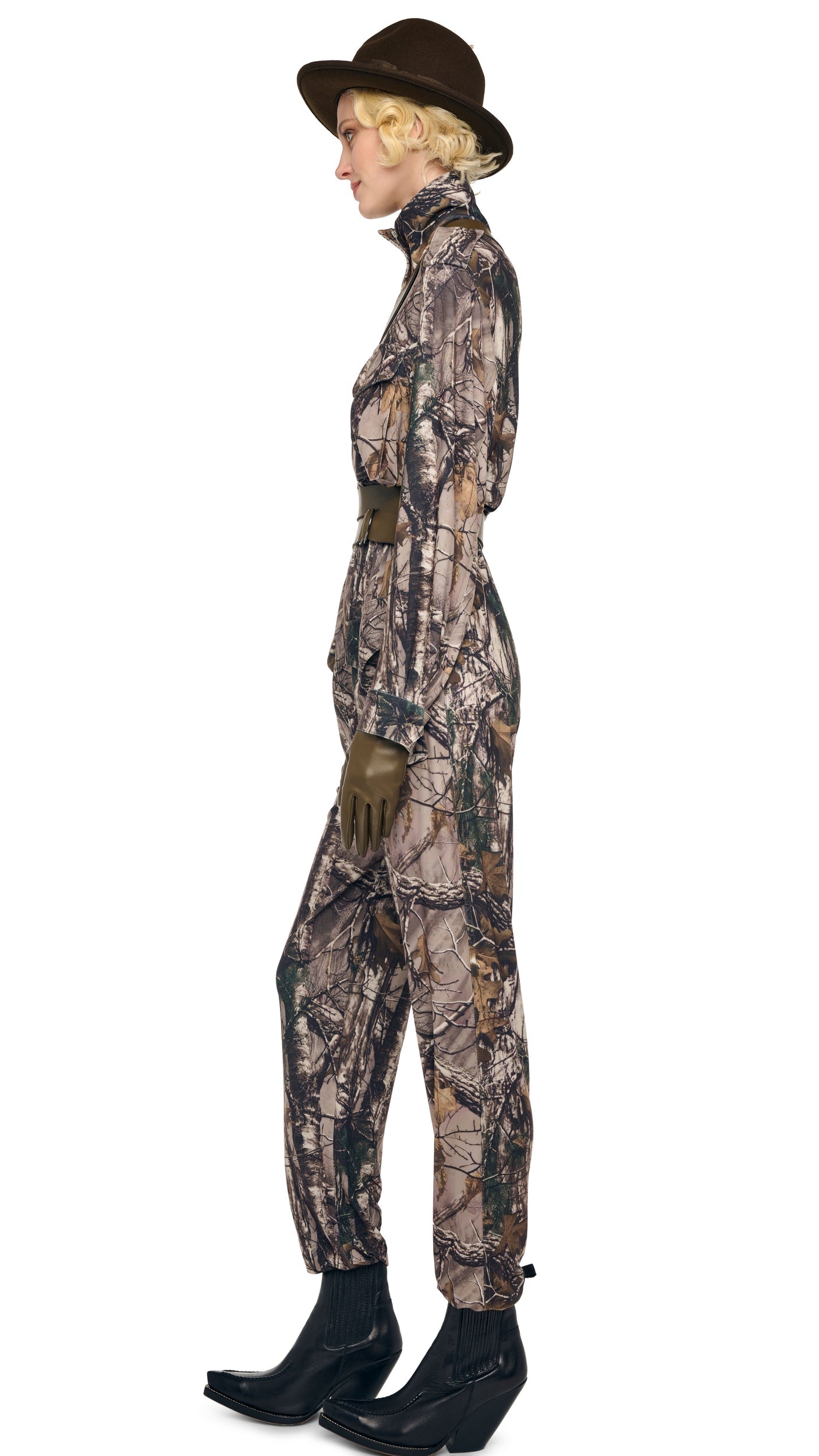 TURTLE CARGO JUMPSUIT Trees | Norma Kamali Women