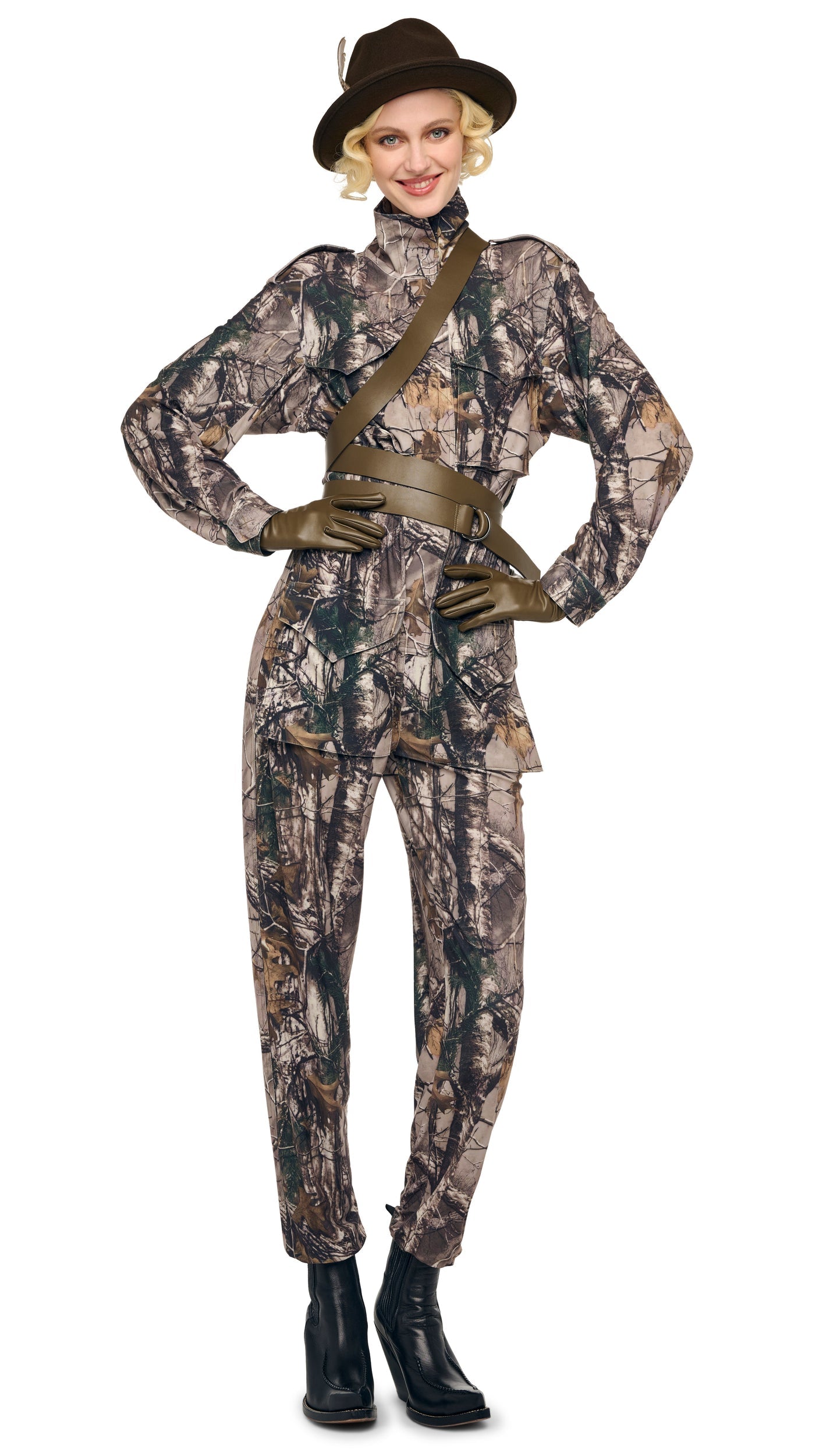 TURTLE CARGO JUMPSUIT Trees | Norma Kamali Women