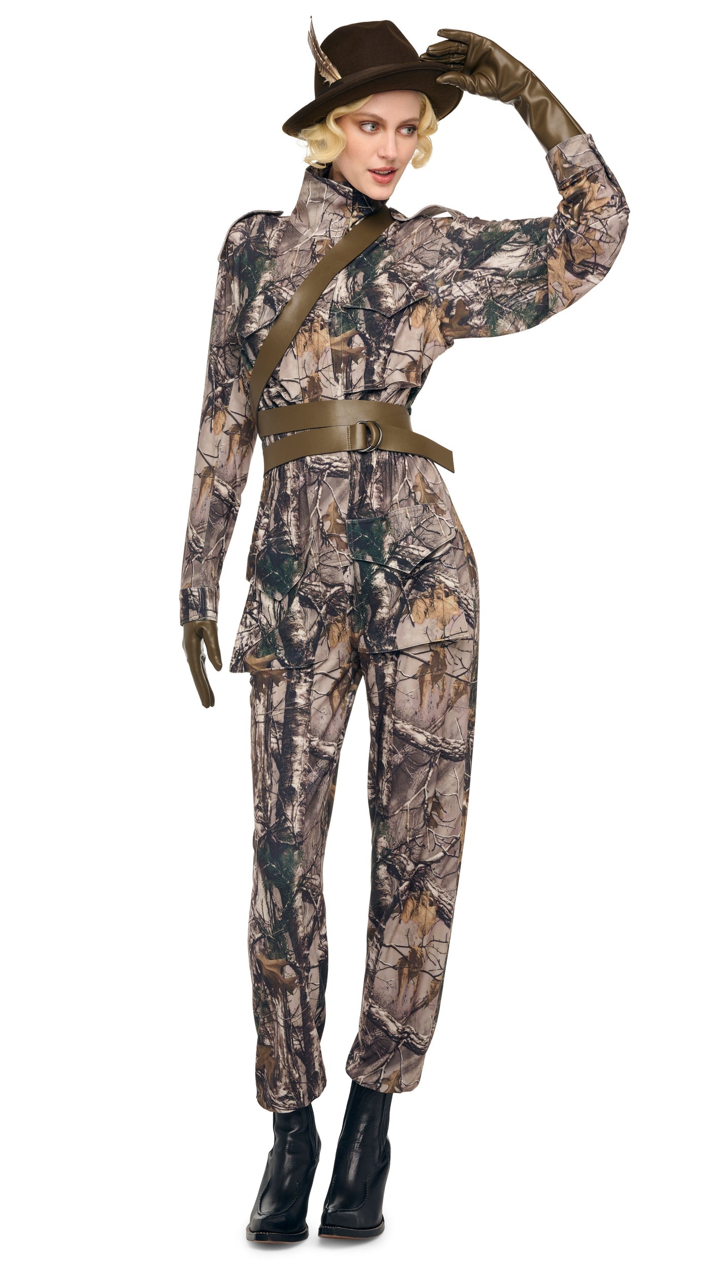 TURTLE CARGO JUMPSUIT Trees | Norma Kamali Women