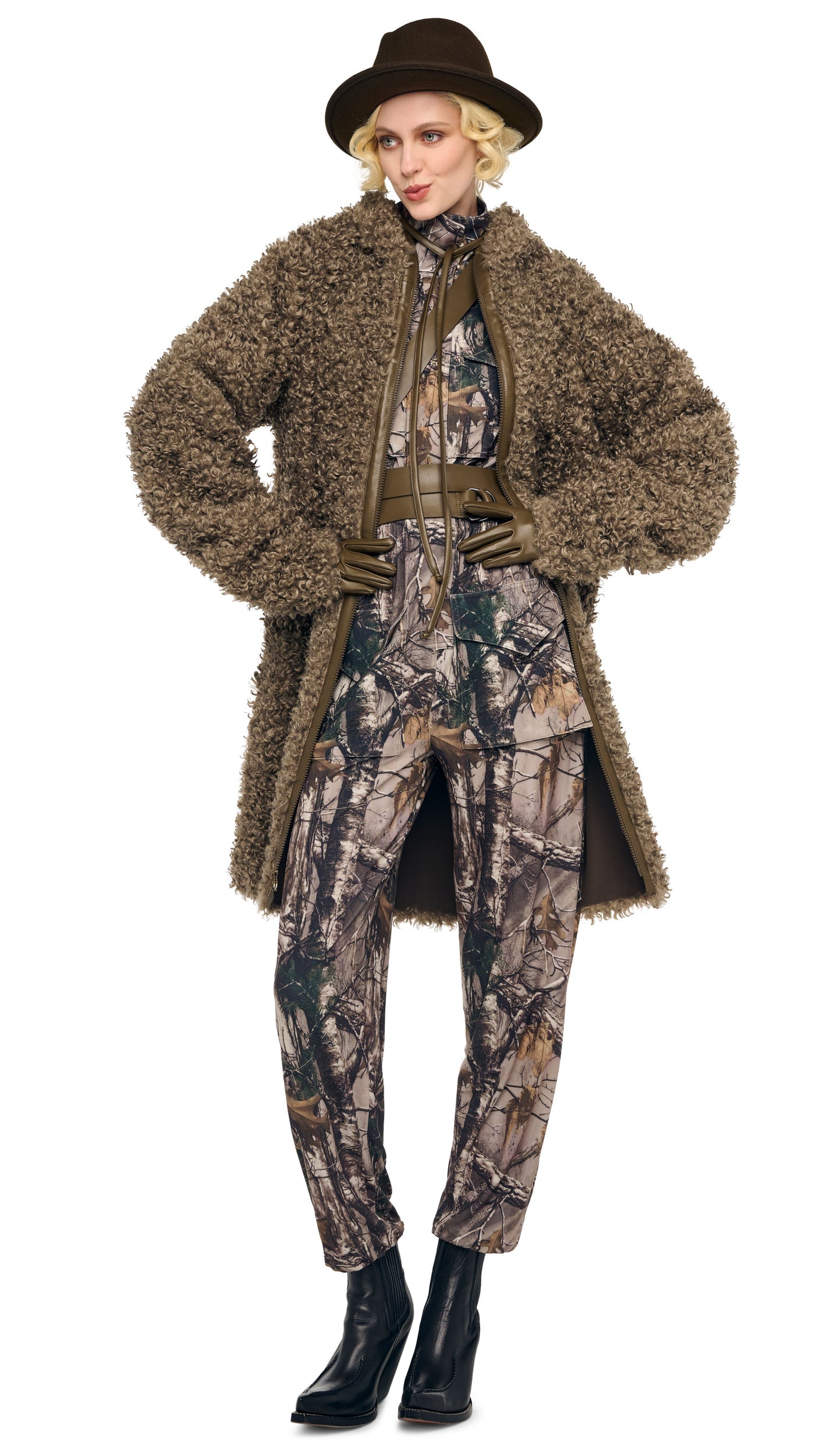 TURTLE CARGO JUMPSUIT Trees | Norma Kamali Women