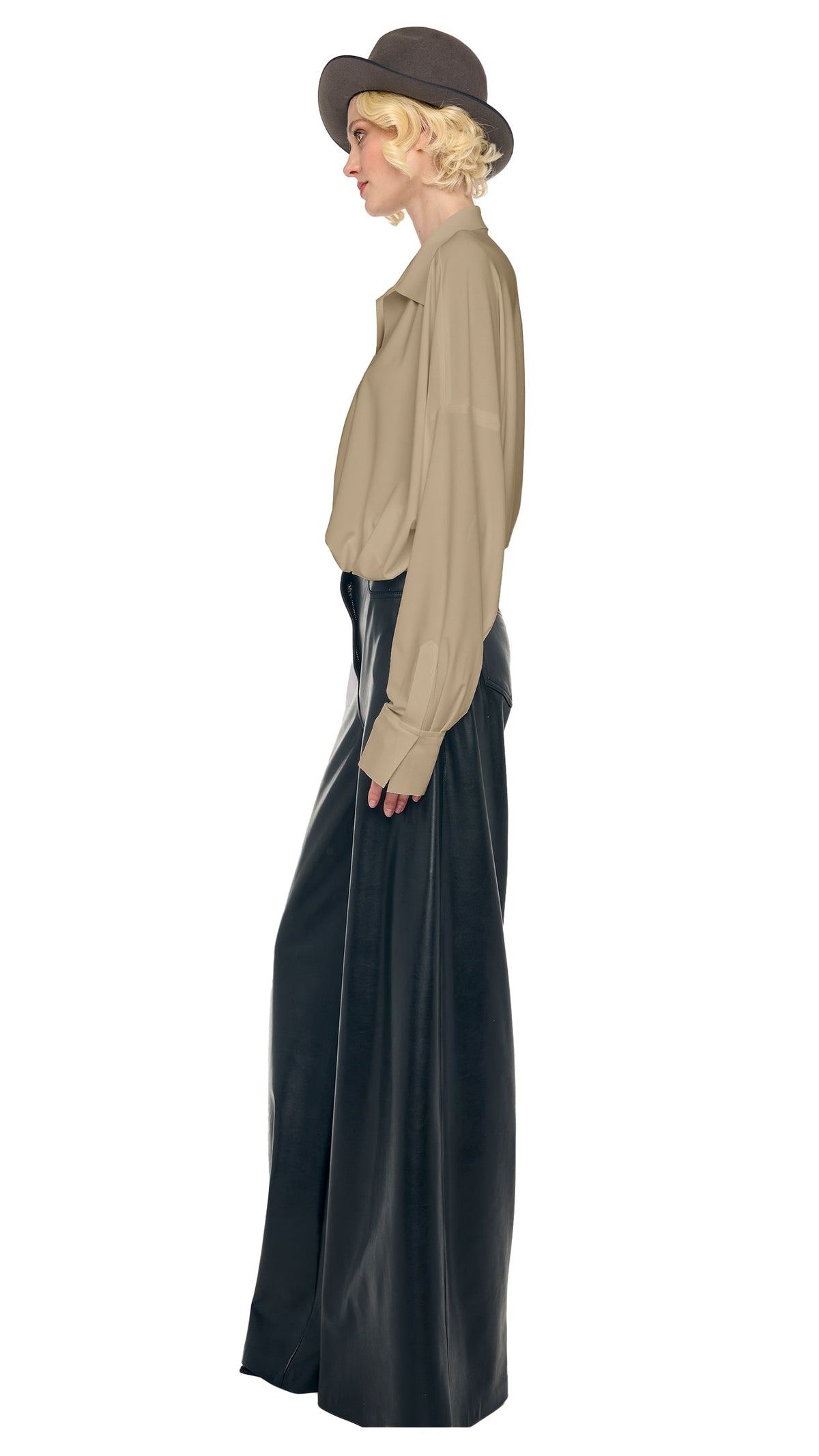 SUPER OS BF NK SHIRT BODYSUIT Elm | Norma Kamali Women