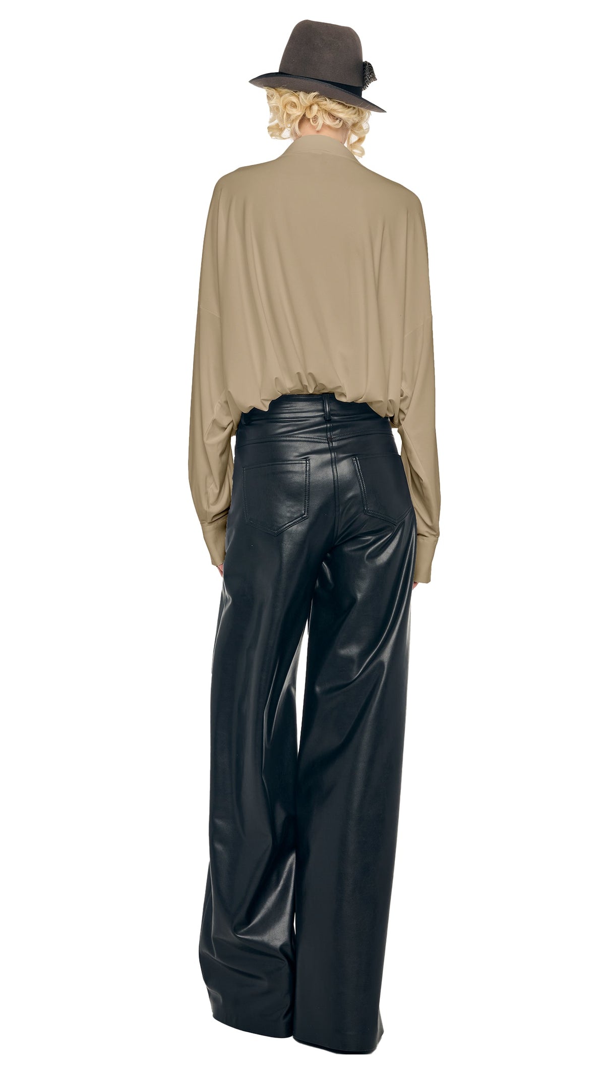 SUPER OS BF NK SHIRT BODYSUIT Elm | Norma Kamali Women