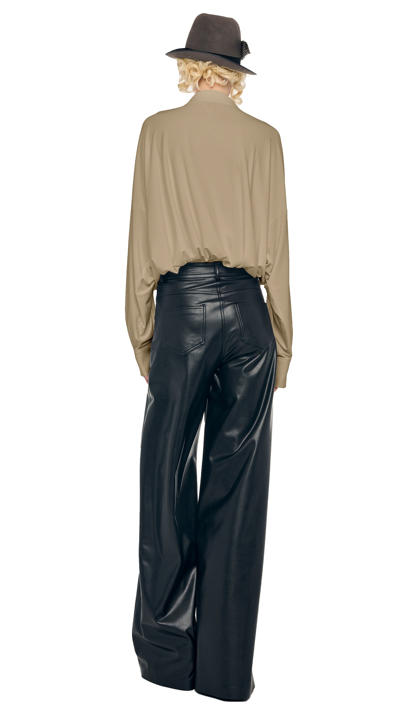 SUPER OS BF NK SHIRT BODYSUIT Elm | Norma Kamali Women