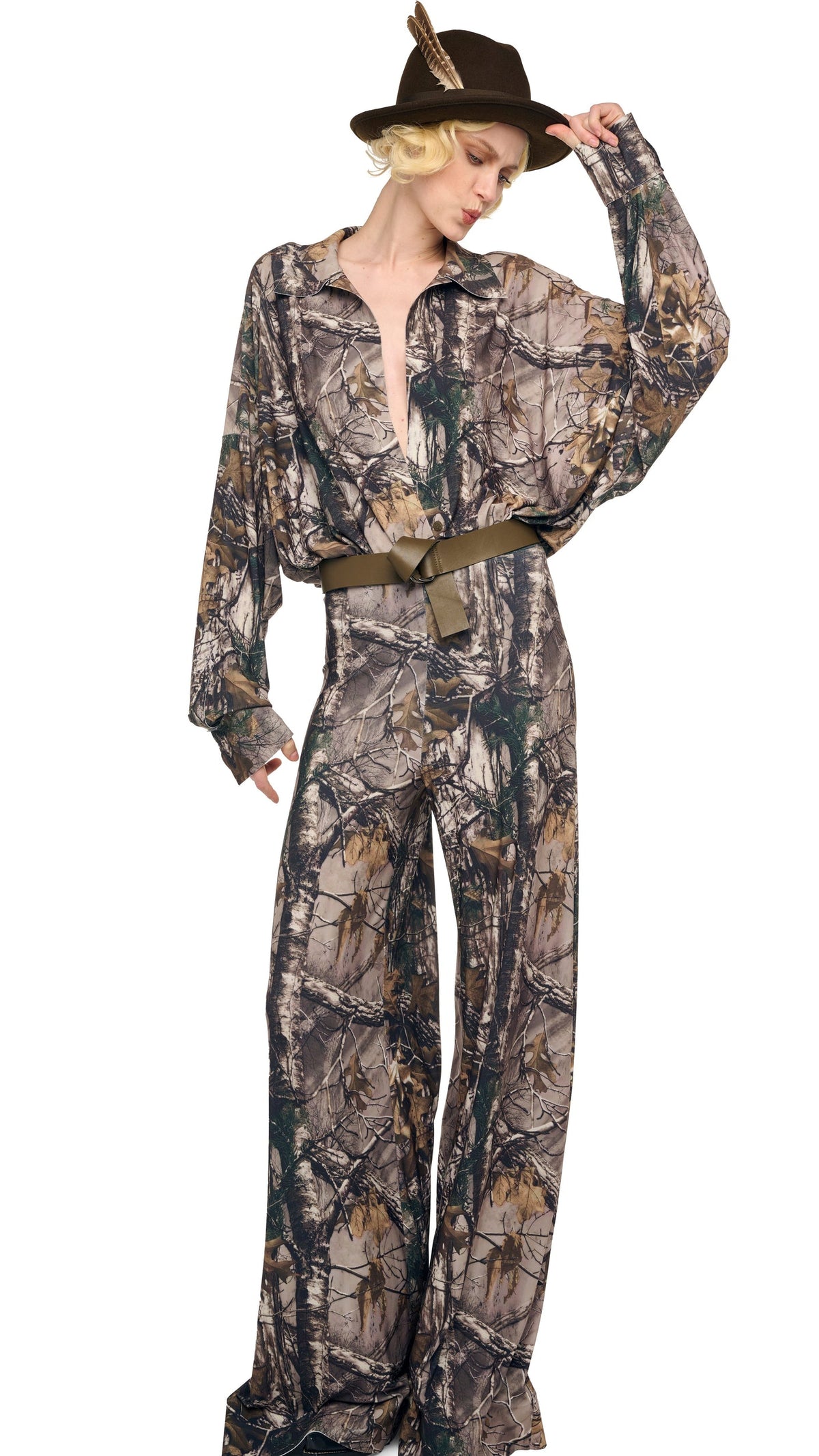 SUPER OS BF NK SHIRT BODYSUIT Trees | Norma Kamali Women