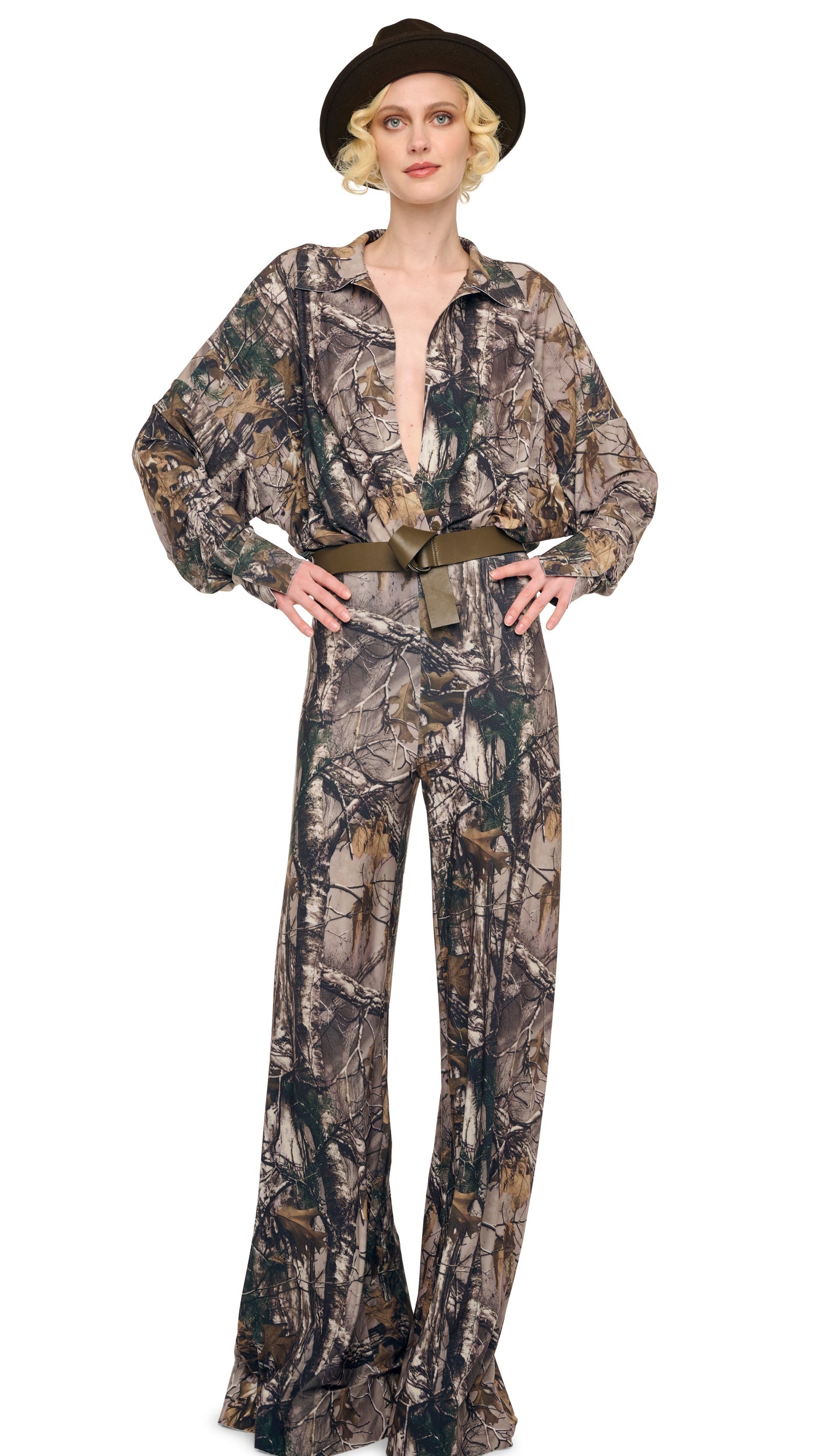 ELEPHANT PANT W/ WAISTBAND Trees | Norma Kamali Women