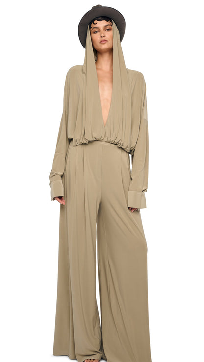 MENS PLEAT PANT Elm | Norma Kamali Women