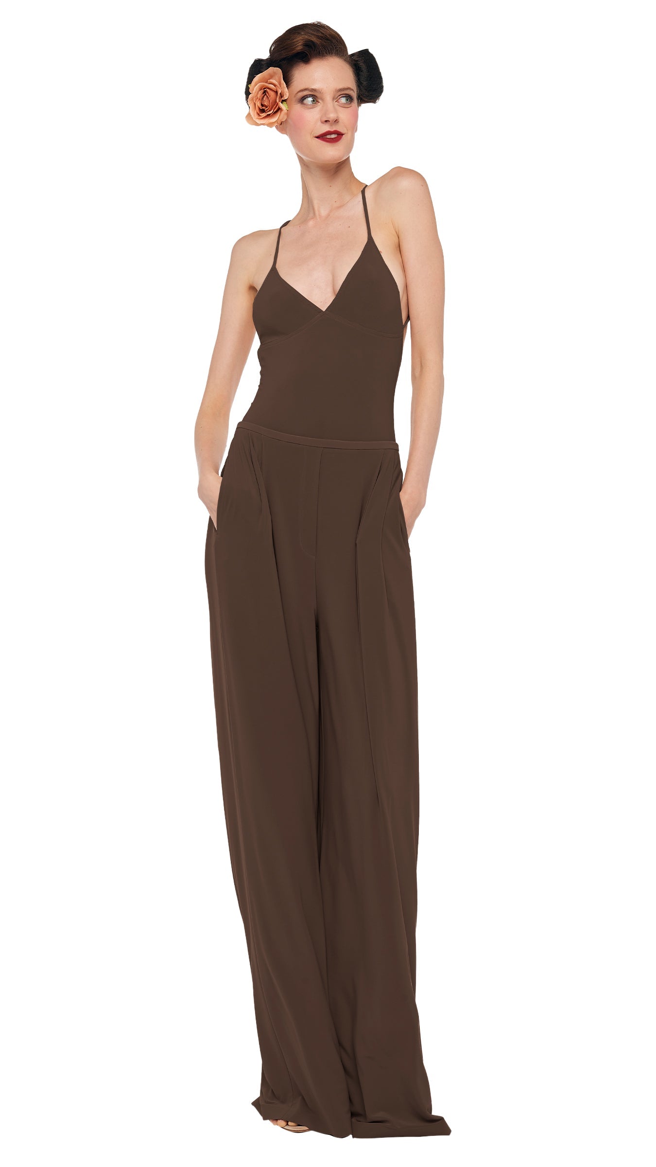MENS PLEAT PANT Bark | Norma Kamali Women
